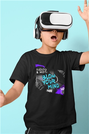 Tiesto Siyah Unisex Çocuk Tişört