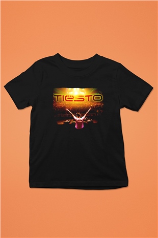 Tiesto Siyah Unisex Çocuk Tişört
