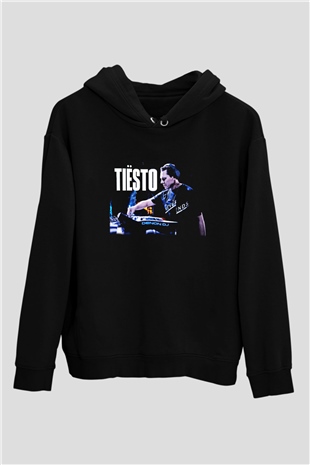 Tiesto Siyah Unisex Hoodie
