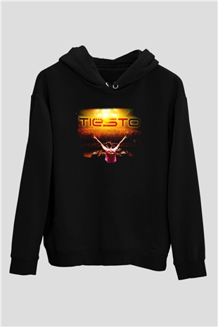 Tiesto Siyah Unisex Hoodie