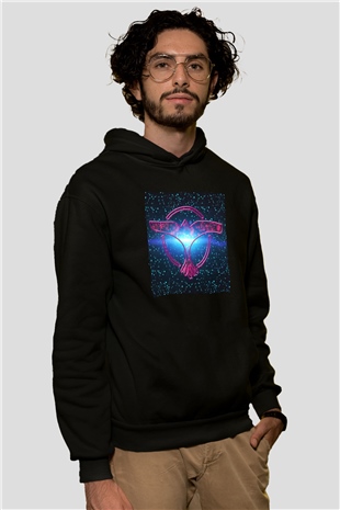 Tiesto Siyah Unisex Kapüşonlu Sweatshirt