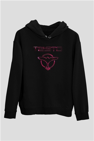 Tiesto Siyah Unisex Kapüşonlu Sweatshirt