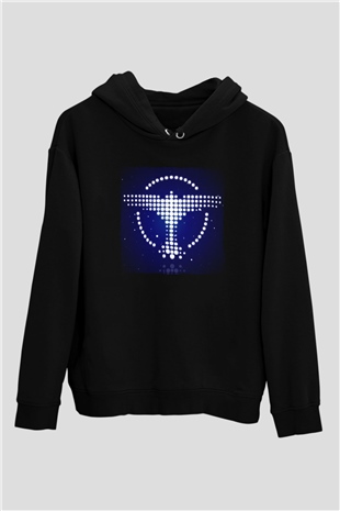 Tiesto Siyah Unisex Kapüşonlu Sweatshirt
