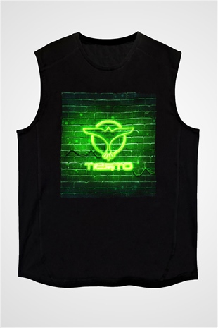 Tiesto Siyah Unisex Kolsuz Tişört
