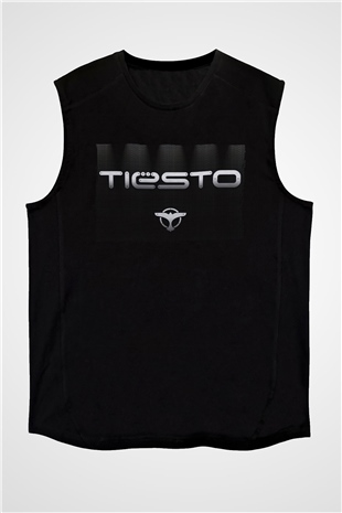Tiesto Siyah Unisex Kolsuz Tişört