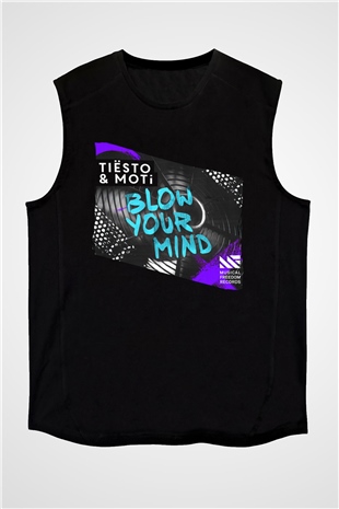 Tiesto Siyah Unisex Kolsuz Tişört