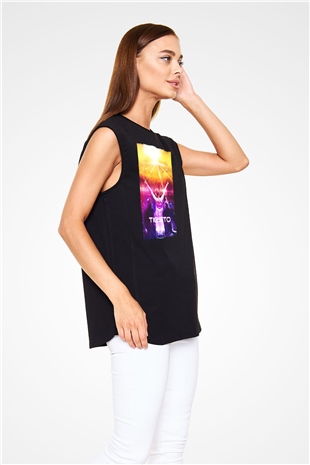 Tiesto Siyah Unisex Kolsuz Tişört
