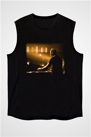 Tiesto Siyah Unisex Kolsuz Tişört