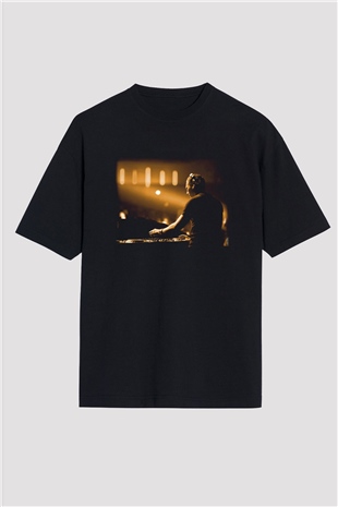 Tiesto Siyah Unisex Oversize Tişört T-Shirt