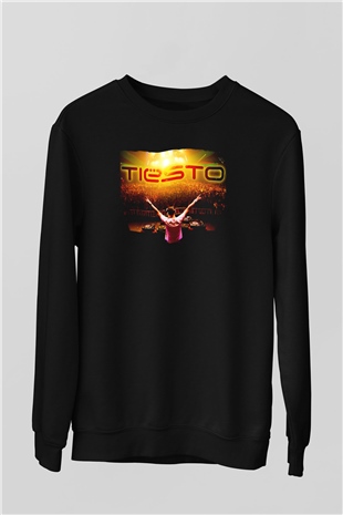 Tiesto Siyah Unisex Sweatshirt