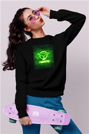 Tiesto Siyah Unisex Sweatshirt