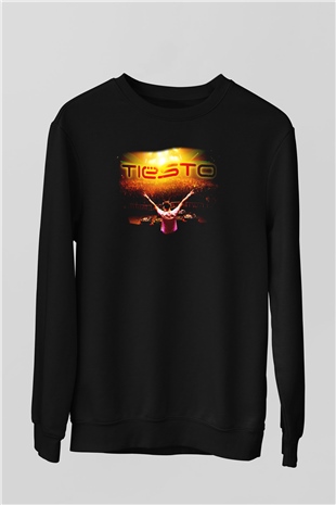Tiesto Siyah Unisex Sweatshirt