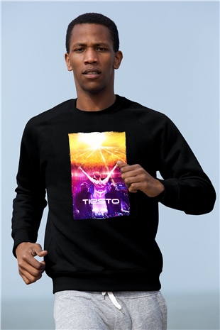 Tiesto Siyah Unisex Sweatshirt
