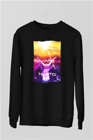 Tiesto Siyah Unisex Sweatshirt