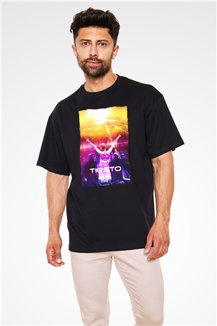 Tiesto Siyah Oversize Tişört Oversize T-shirt - TişörtFabrikası