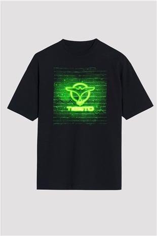 Tiesto Siyah Oversize Tişört Oversize T-shirt - TişörtFabrikası