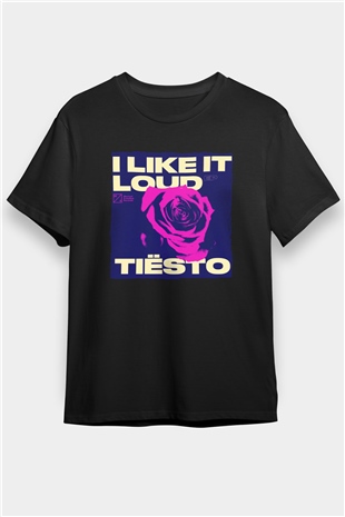 Tiesto Siyah Unisex Tişört T-Shirt - TişörtFabrikası