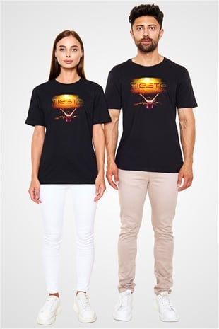 Tiesto Siyah Unisex Tişört T-Shirt - TişörtFabrikası