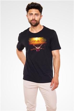 Tiesto Siyah Unisex Tişört T-Shirt - TişörtFabrikası