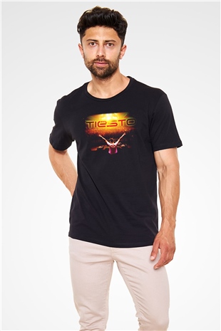 Tiesto Siyah Unisex Tişört T-Shirt - TişörtFabrikası