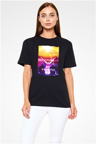 Tiesto Siyah Unisex Tişört T-Shirt - TişörtFabrikası