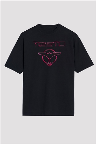 Tiesto Siyah Oversize Tişört Oversize T-shirt - TişörtFabrikası