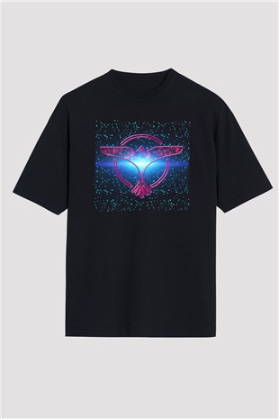 Tiesto Siyah Oversize Tişört Oversize T-shirt - TişörtFabrikası