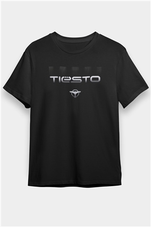 Tiesto Siyah Unisex Tişört T-Shirt - TişörtFabrikası