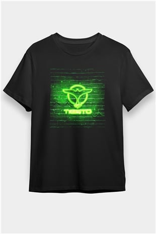 Tiesto Siyah Unisex Tişört T-Shirt - TişörtFabrikası