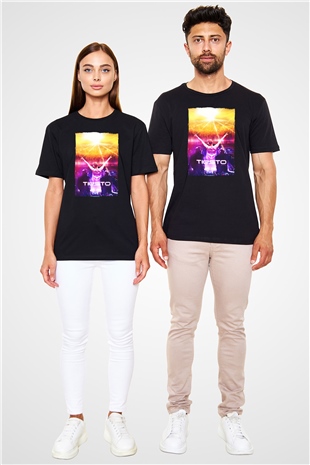 Tiesto Siyah Unisex Tişört T-Shirt - TişörtFabrikası
