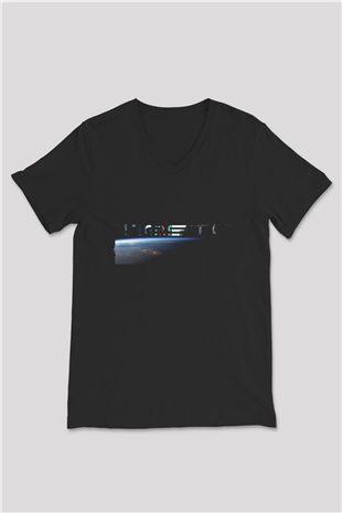 Tiesto Siyah Unisex V Yaka Tişört