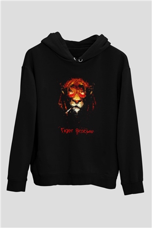 Tiger SmokeSiyah  Unisex Hoodie