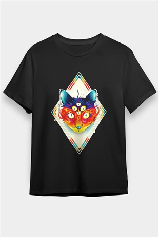 Tilki Siyah Unisex Tişört T-Shirt - TişörtFabrikası