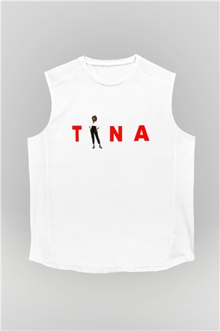 Tina Turner Beyaz Unisex Kolsuz Tişört