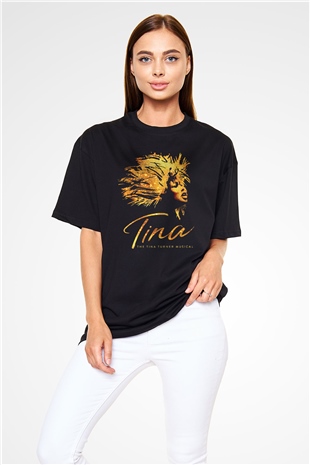 Tina Turner Siyah Unisex Oversize Tişört T-Shirt