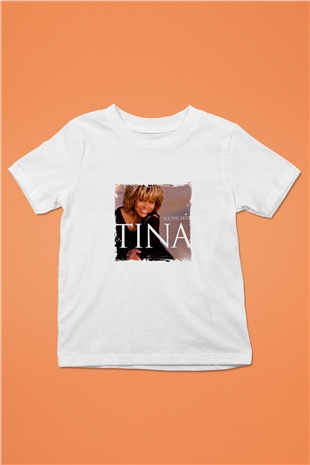 Tine Turner Baskılı Unisex Beyaz Çocuk Tişört