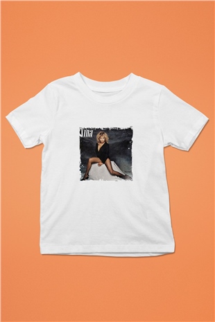 Tine Turner Baskılı Unisex Beyaz Çocuk Tişört