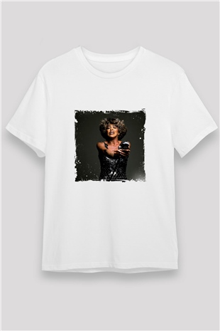 Tine Turner Baskılı Unisex Beyaz Tişört