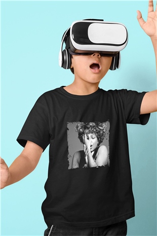 Tine Turner Baskılı Unisex Siyah Çocuk Tişört