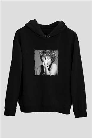 Tine Turner Baskılı Unisex Siyah Hoodie