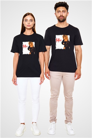 Tine Turner Baskılı Unisex Siyah Tişört