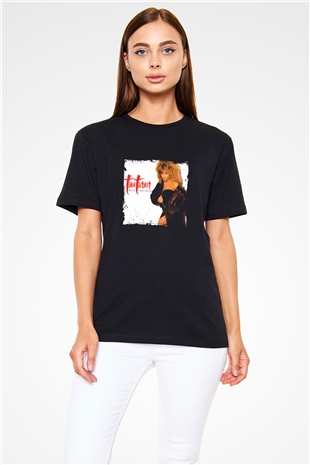 Tine Turner Baskılı Unisex Siyah Tişört