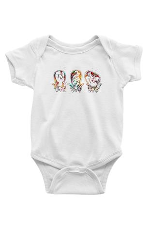 Tıp Bayramı Baskılı Beyaz Unisex Bebek Body - Zıbın
