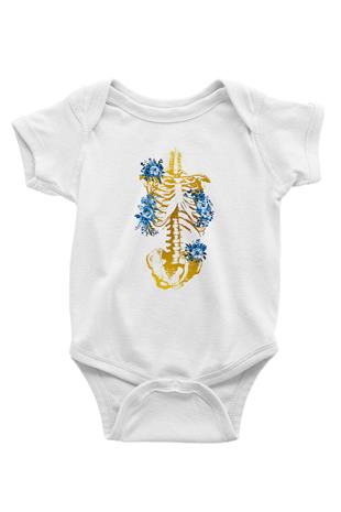 Tıp Bayramı Baskılı Beyaz Unisex Bebek Body - Zıbın