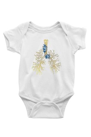 Tıp Bayramı Baskılı Beyaz Unisex Bebek Body - Zıbın