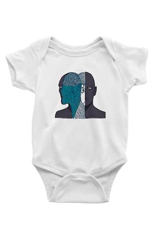 Tıp Bayramı Baskılı Beyaz Unisex Bebek Body - Zıbın