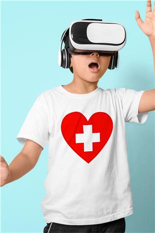 Tıp Bayramı Baskılı Beyaz Unisex Beyaz Çocuk Tişört - Tshirt