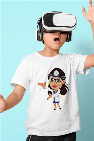 Tıp Bayramı Baskılı Beyaz Unisex Beyaz Çocuk Tişört - Tshirt