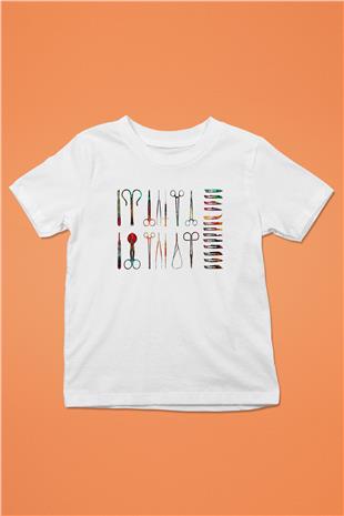 Tıp Bayramı Baskılı Beyaz Unisex Beyaz Çocuk Tişört - Tshirt