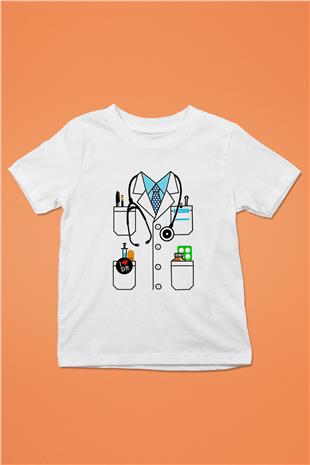 Tıp Bayramı Baskılı Beyaz Unisex Beyaz Çocuk Tişört - Tshirt